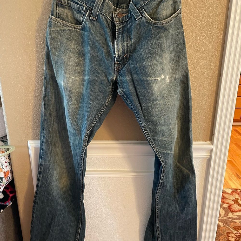 Men's Levi’s 514 Zip Up Honestly Made 853 Stonewashed Jeans 32x34